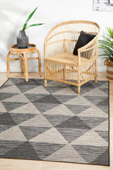 Promenade Outdoor Geo Black Rug