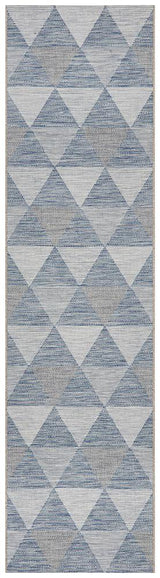 Promenade Outdoor Geo Blue Rug