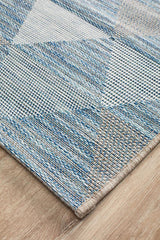 Promenade Outdoor Geo Blue Rug