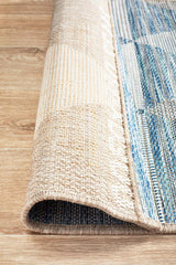 Promenade Outdoor Geo Blue Rug