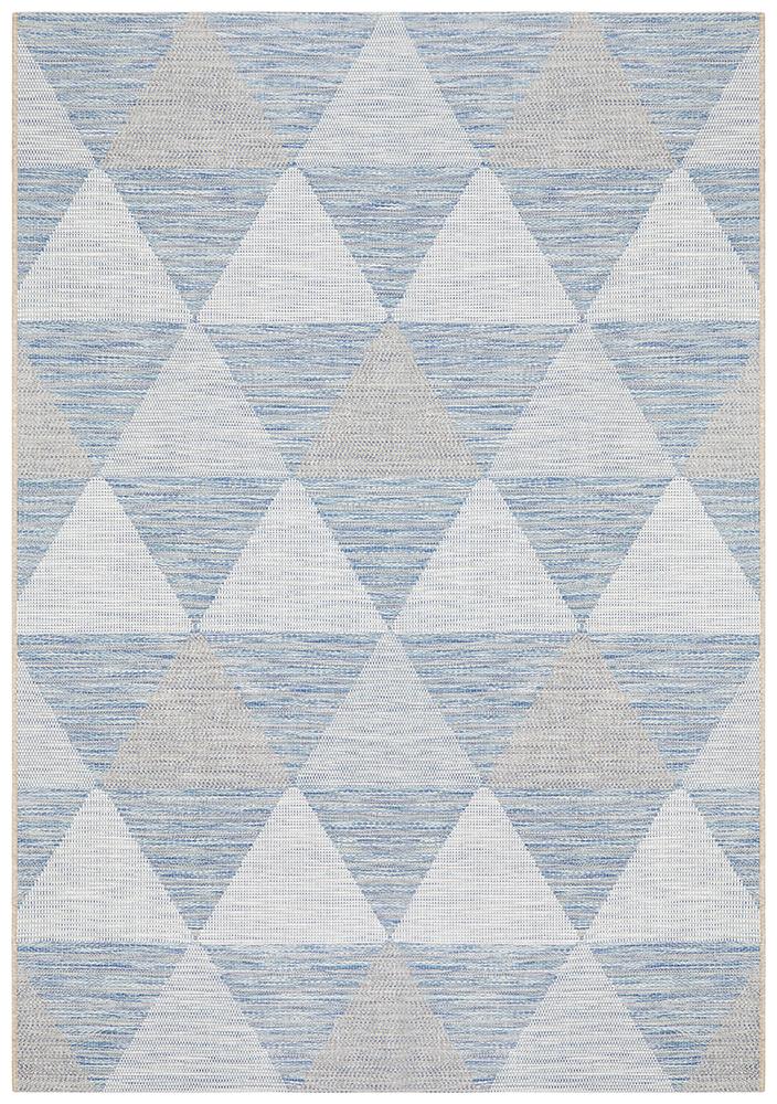 Promenade Outdoor Geo Blue Rug