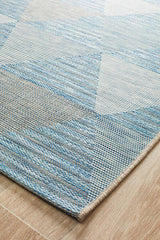 Promenade Outdoor Geo Blue Rug