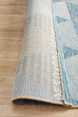 Promenade Outdoor Geo Blue Rug