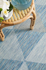 Promenade Outdoor Geo Blue Rug