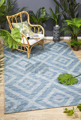 Promenade Outdoor Cain Blue Rug