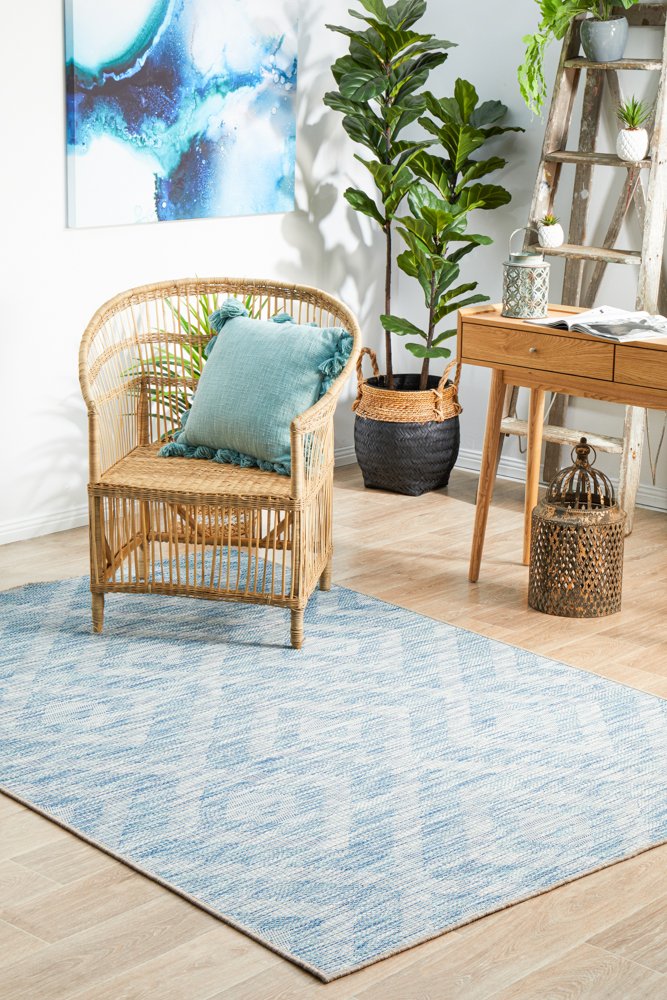 Promenade Outdoor Cain Blue Rug