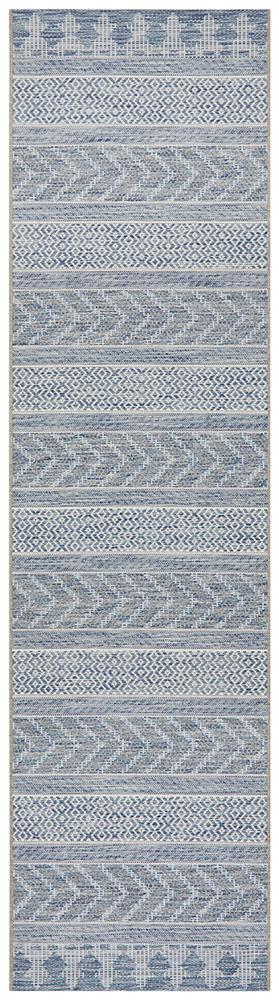 Promenade Outdoor Urban Blue Rug