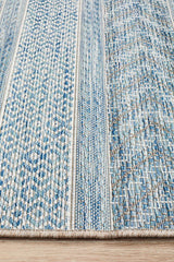 Promenade Outdoor Urban Blue Rug