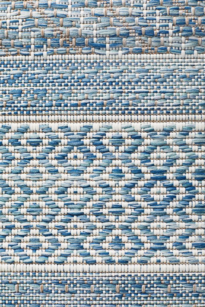 Promenade Outdoor Urban Blue Rug