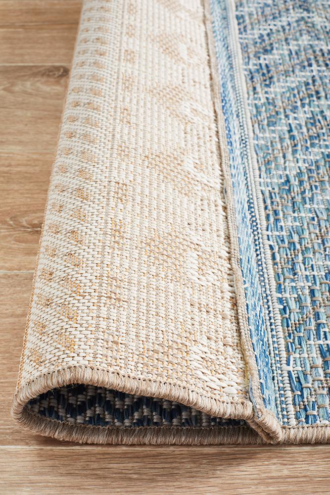 Promenade Outdoor Urban Blue Rug