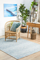 Promenade Outdoor Urban Blue Rug