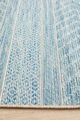 Promenade Outdoor Urban Blue Rug