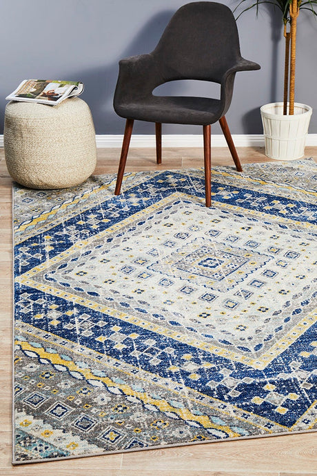 Tigris Abadan Navy Bohemian Transitional Rug