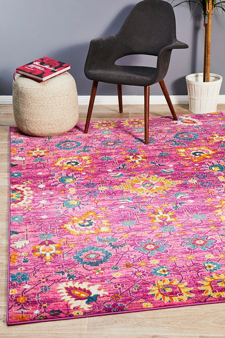 Tigris Elam Fuchsia Bohemian Transitional Rug