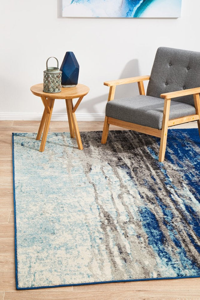 Transpose Blue Transitional Rug