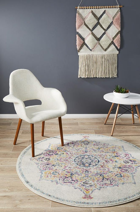 Treasury Kendall Bone Round Transitional Rug