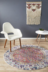 Treasury Shelly Rust Round Transitional Rug