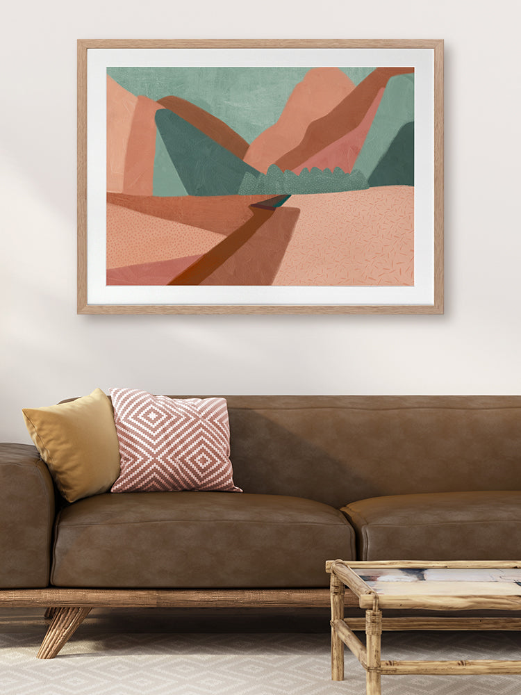 Mountains Framed Art Print