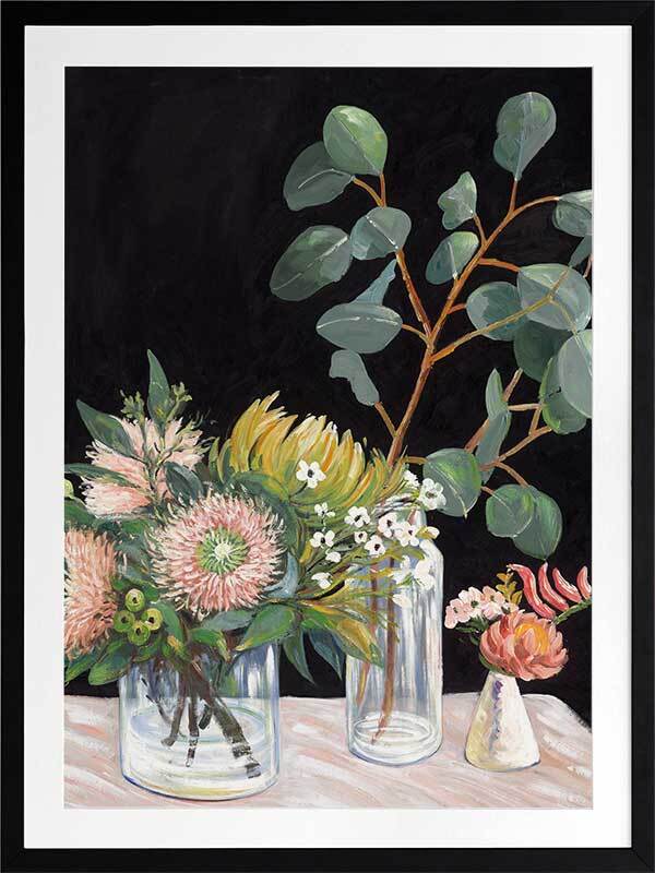 Pastel Flower Framed Art Print