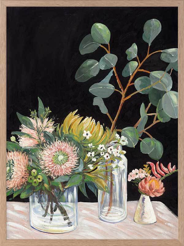 Pastel Flower Framed Art Print