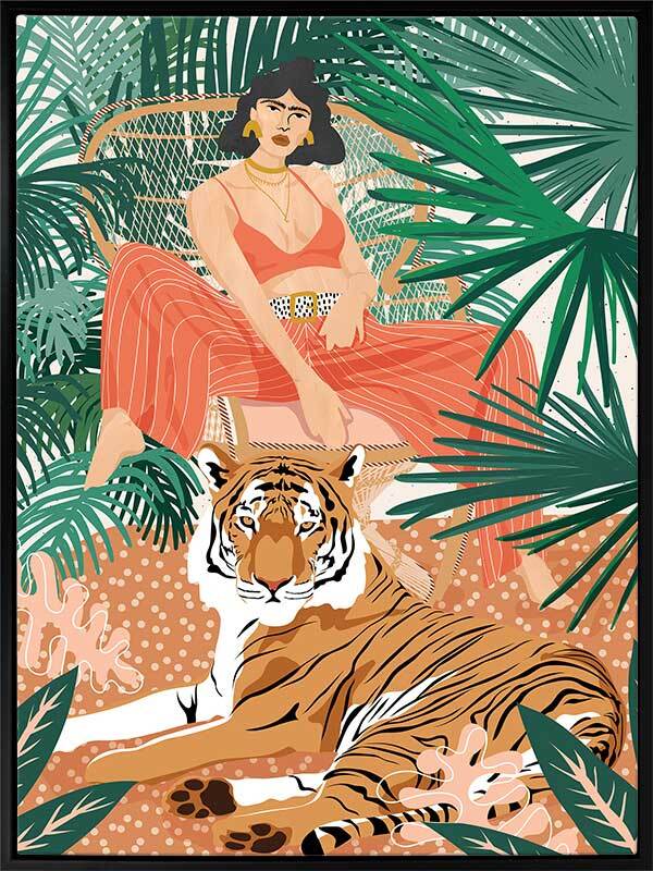 Vibrant Tiger Canvas Art Print