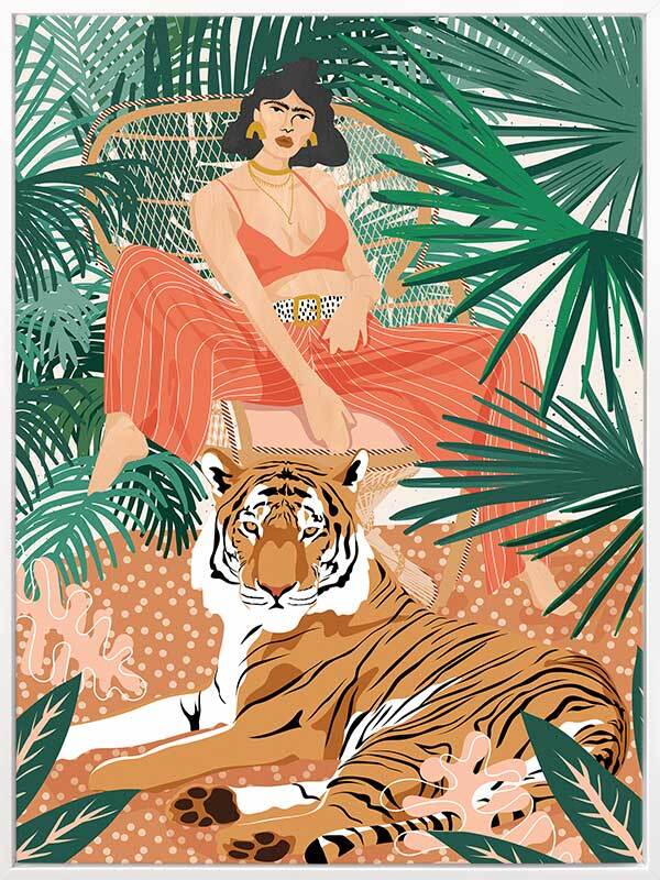 Vibrant Tiger Canvas Art Print