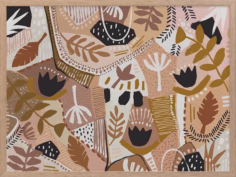 Earthy Patch Framed Art Print