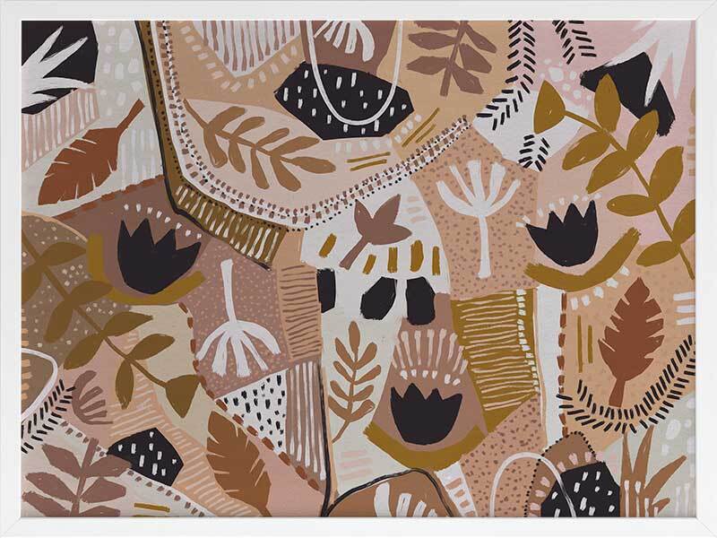 Earthy Patch Framed Art Print