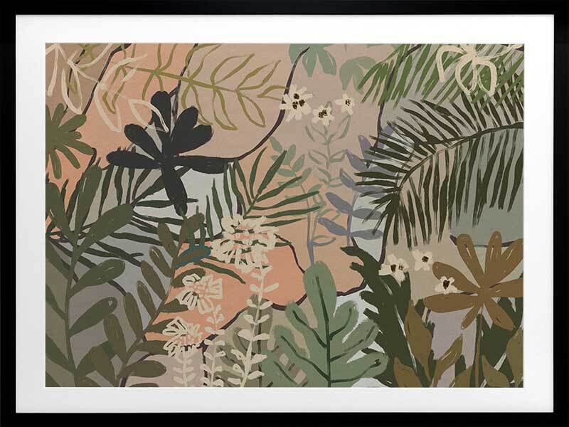 Forest Leaves Framed Art Print