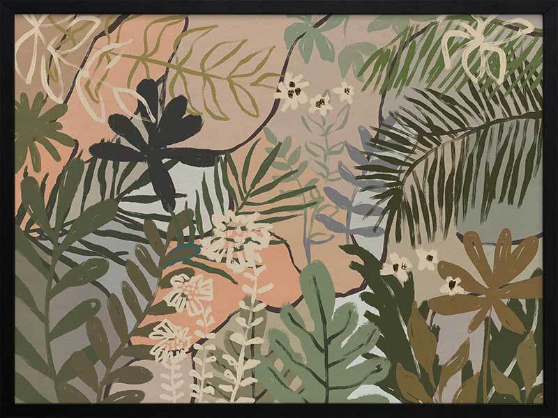 Forest Leaves Framed Art Print