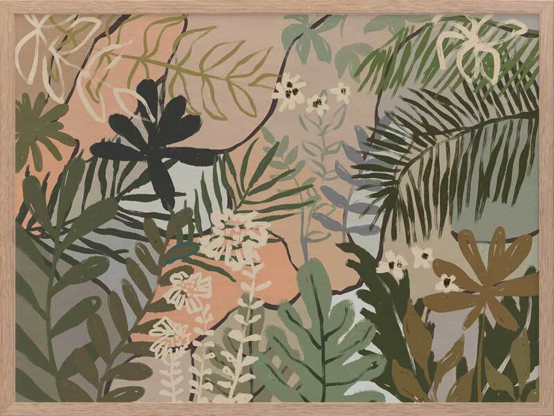 Forest Leaves Framed Art Print