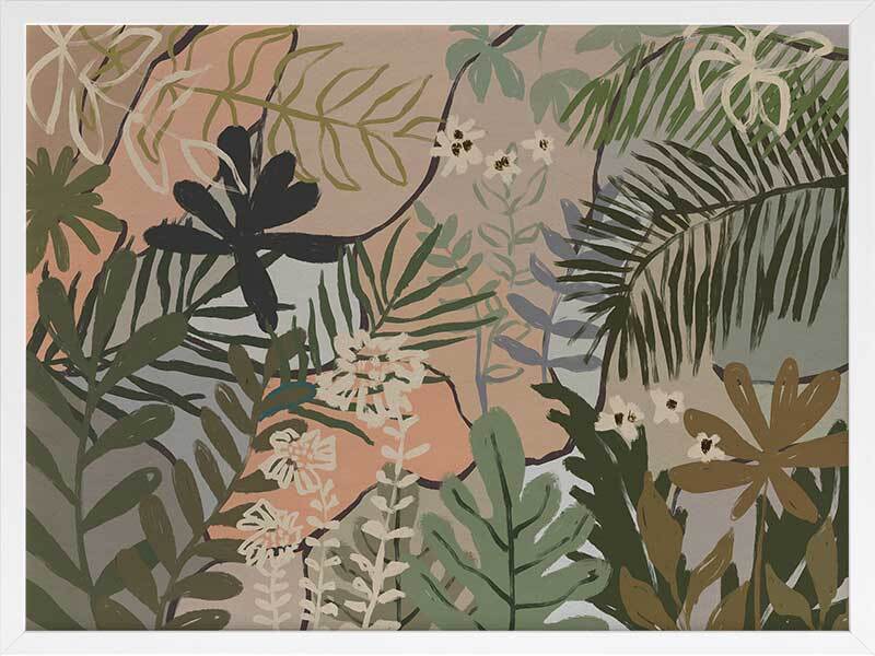 Forest Leaves Framed Art Print