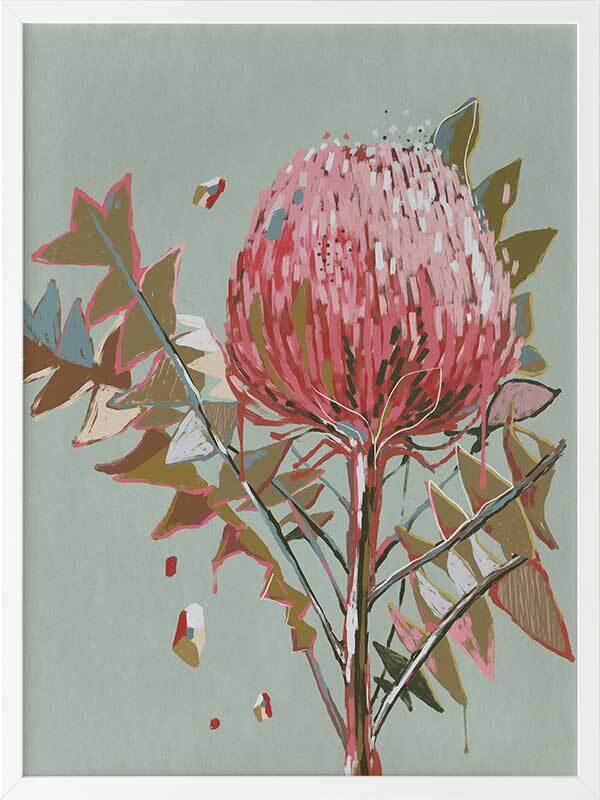Pink Waratah Framed Art Print