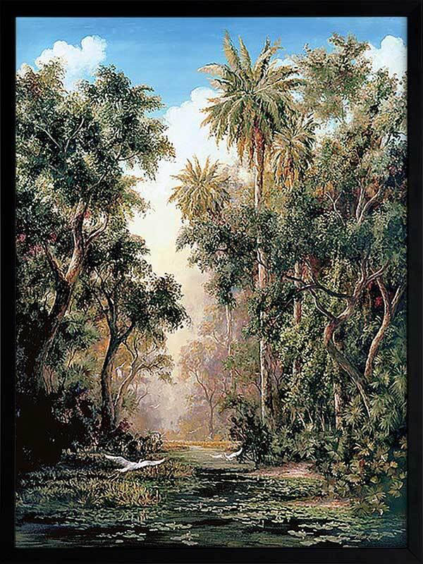 Tropical Lake Framed Art Print - Lost Design Society