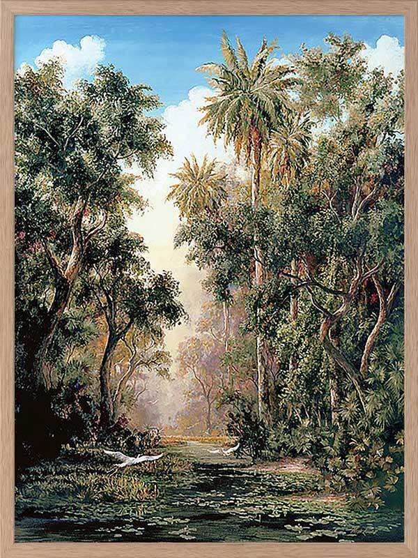 Tropical Lake Framed Art Print - Lost Design Society
