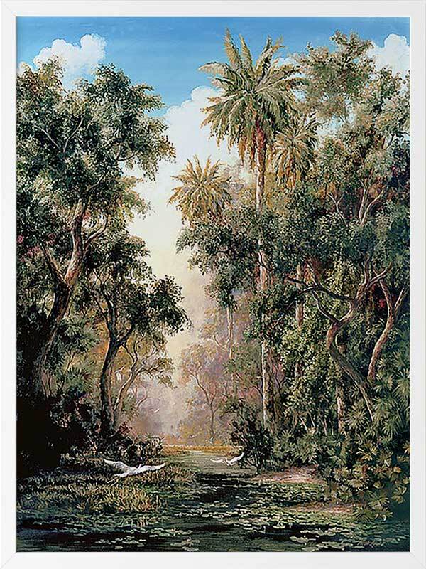 Tropical Lake Framed Art Print - Lost Design Society