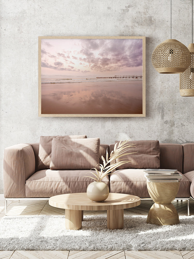 Peach Sunrise Framed Art Print