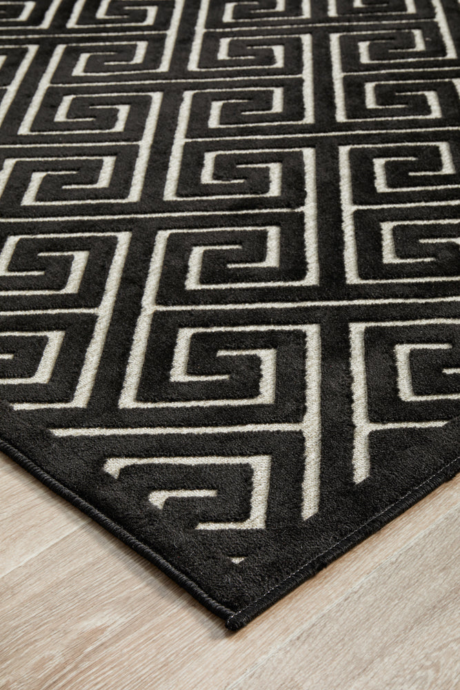 Mid-century Modern Alisa Black and Gold Rug