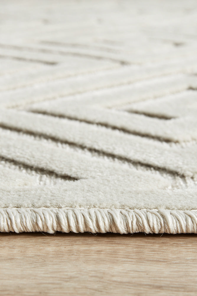 Mid-century Modern Alisa Natural White Rug