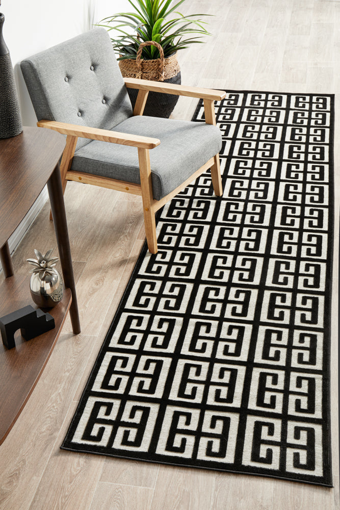 Mid-century Modern Zara Black and Gold Rug