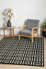 Mid-century Modern Zara Black and Gold Rug