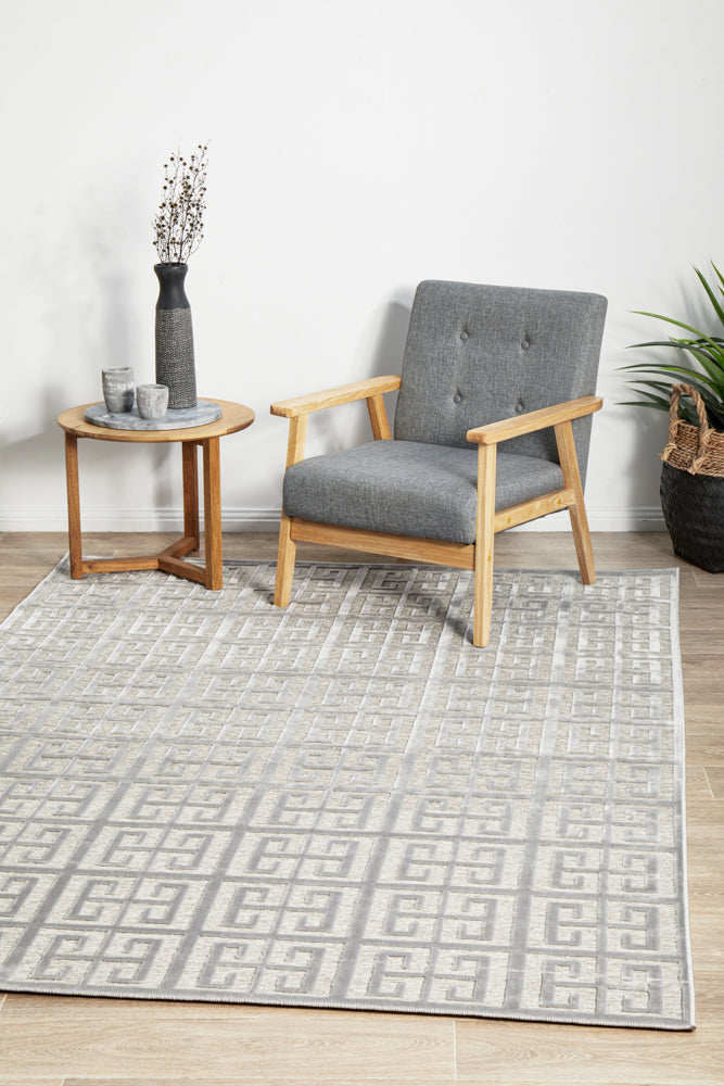 Mid-century Modern Zara Silver Rug