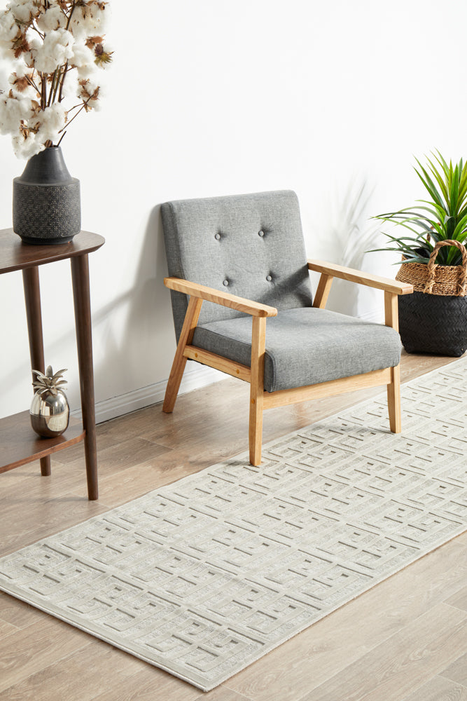 Mid-century Modern Zara Natural White Rug