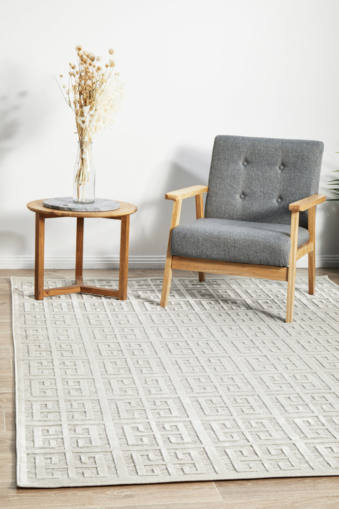 Mid-century Modern Zara Natural White Rug