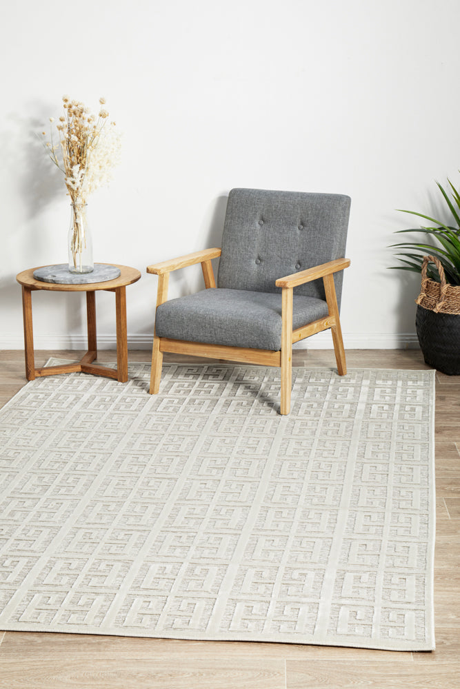 Mid-century Modern Zara Natural White Rug