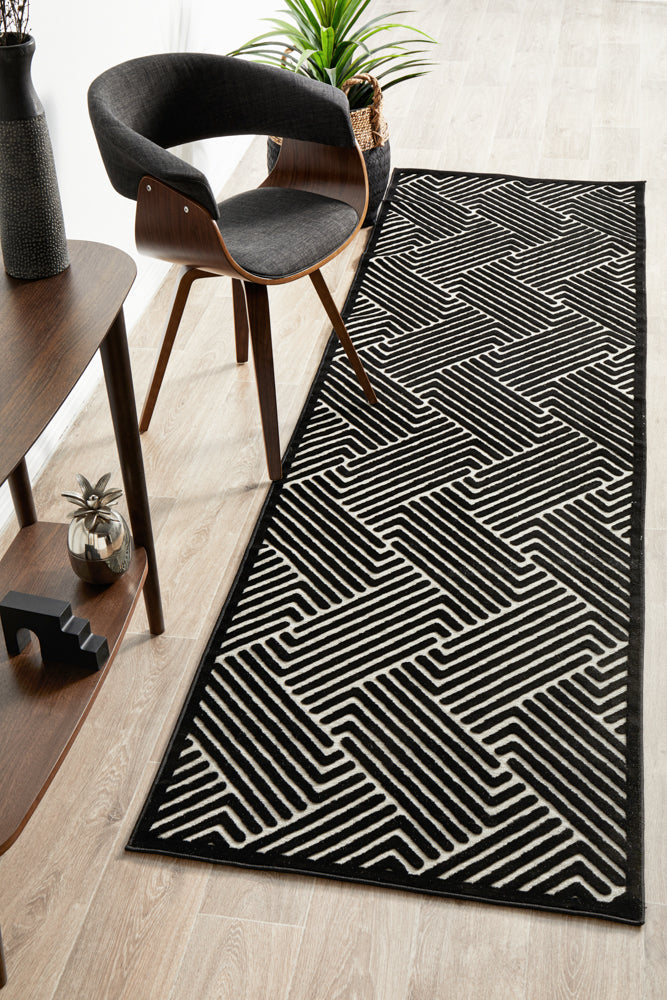 Mid-century Modern Sophia Black and Gold Rug