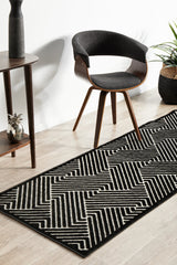 Mid-century Modern Sophia Black and Gold Rug