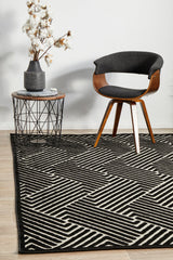 Mid-century Modern Sophia Black and Gold Rug