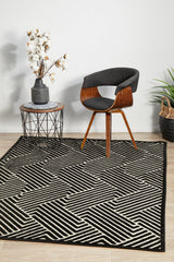 Mid-century Modern Sophia Black and Gold Rug