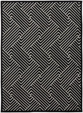 Mid-century Modern Sophia Black and Gold Rug - Lost Design Society